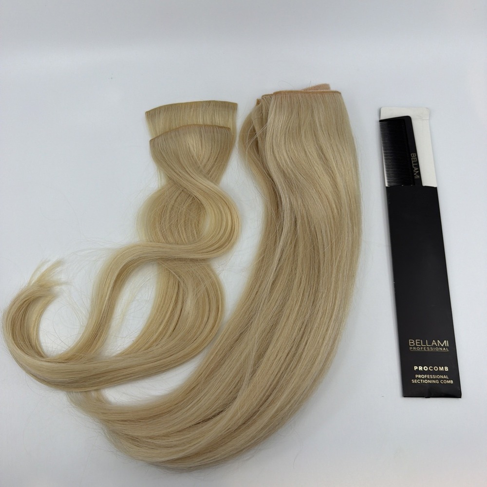 Bellami Halo Pro Hair Extension 14" Platinum Blonde #80 New Remy Hair Open Box - Picture 3 of 6